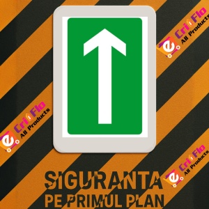 Indicator Indicator evacuare sageata sus, Sticker autocolant - Img 3