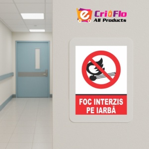Indicator Indicator foc interzis pe iarba, Sticker autocolant - Img 5