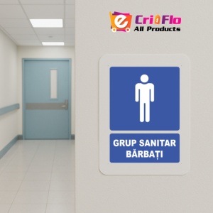Indicator Indicator grup sanitar barbati, Sticker autocolant - Img 5