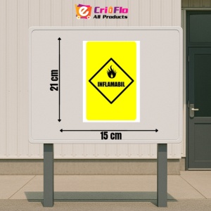 Indicator inflamabil indicator de avertizare, Sticker autocolant - Img 2