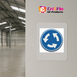 Indicator Intersectie cu sens giratoriu, Sticker autocolant - Img 3