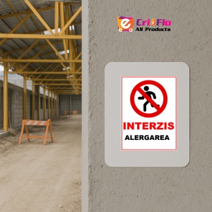 Indicator Interzis alergarea, Sticker autocolant - Img 5