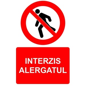 Indicator Interzis alergatul indicator de interzicere, Sticker autocolant