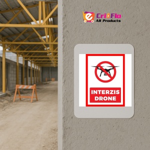 Indicator Interzis drone, Sticker autocolant - Img 5
