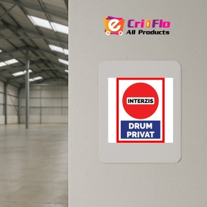 Indicator Interzis drum privat, Sticker autocolant - Img 3