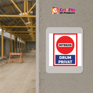 Indicator Interzis drum privat, Sticker autocolant - Img 5