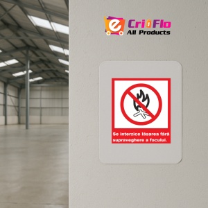 Indicator Interzis foc deschis, Sticker autocolant - Img 3