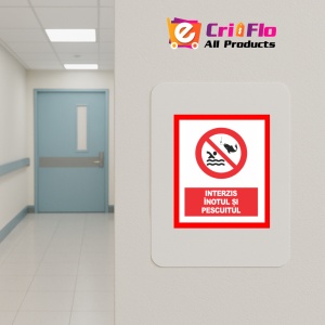 Indicator Interzis inotul si pescuitul, Sticker autocolant - Img 4