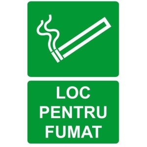 Indicator Loc pentru fumat v1, Sticker autocolant