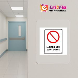 Indicator LOCKED OUT DO NOT OPERATE SIGN, Sticker autocolant - Img 4