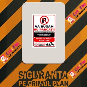 Indicator Locuri de Parcare Destinate Spatiilor Comerciale si Vizitatorilor, Sticker autocolant - Img 2