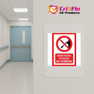 Indicator Manevrarea interzisa se lucreaza, Sticker autocolant - Img 4