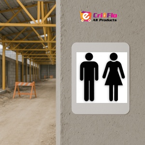 Indicator Men and Women Bathroom Decor sign, Sticker autocolant - Img 5