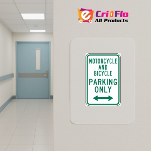 Indicator Motorcycle and Bicycle Parking Only Sign, Sticker autocolant - Img 4