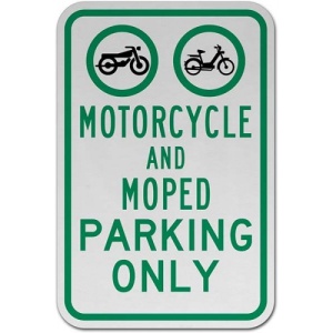 Indicator Motorcycle and Moped Parking Only Sign, Sticker autocolant