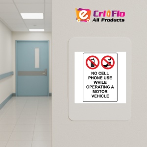 Indicator No cell phone use while operating a motor vehicle Sign, Sticker autocolant - Img 4