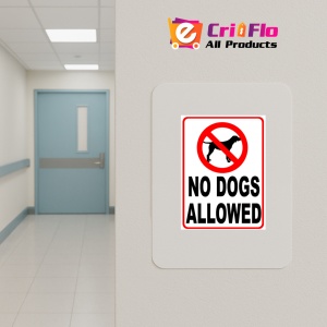 Indicator No Dogs Allowed Sign, Sticker autocolant - Img 4