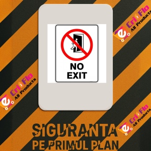 Indicator No exit, Sticker autocolant - Img 2
