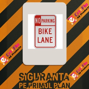 Indicator No Parking Bike Lane Sign, Sticker autocolant - Img 2