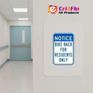 Indicator Notice Bike Rack for Residents Only Sign, Sticker autocolant - Img 4