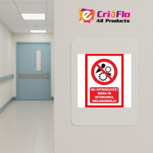 Indicator Nu introduceti mana in interiorul mecanismului, Sticker autocolant - Img 4