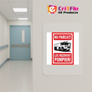 Indicator Nu parcati loc rezervat pompieri, Sticker autocolant - Img 4