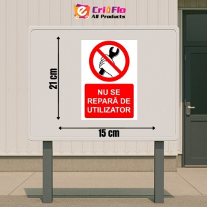 Indicator Nu se repara de utilizator indicator de interzicere, Sticker autocolant - Img 2
