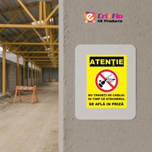 Indicator Nu trageti de cablul in timp ce stecherul se afla in priza, Sticker autocolant - Img 5