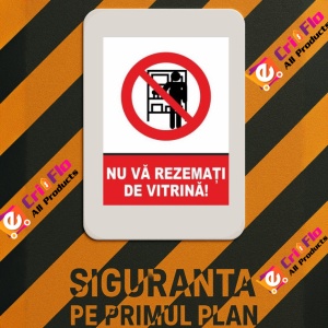 Indicator Nu va rezemati de vitrina, Sticker autocolant - Img 3