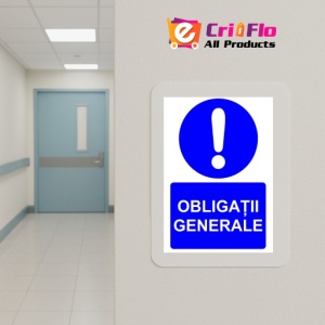 Indicator Obligatii generale indicator de obligativitate, Sticker autocolant - Img 5