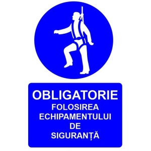 Indicator Obligatorie folosirea echipamentului de siguranta indicator de obligativitate, Sticker autocolant