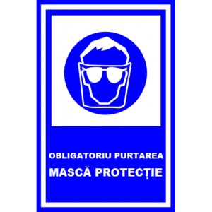 Indicator Obligatoriu masca de protectie, Sticker autocolant