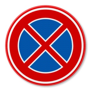 Indicator Oprirea si parcarea interzise, Sticker autocolant