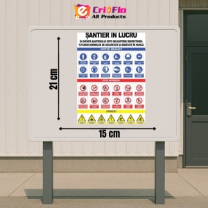 Indicator Panou general santier in lucru, Sticker autocolant - Img 2