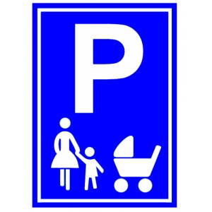 Indicator Parcare mame si copii, Sticker autocolant