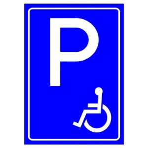 Indicator Parcare pentru persoane cu dizabilitati, Sticker autocolant