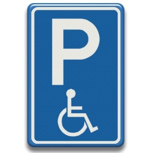 Indicator parcare pentru persoane cu handicap, Sticker autocolant
