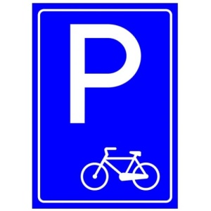 Indicator Parcari pentru bicicleta, Sticker autocolant