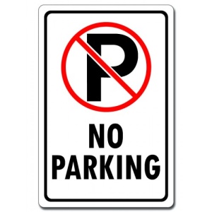Indicator Parking no, Sticker autocolant