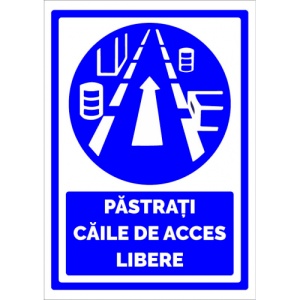 Indicator Pastrati caile de acces libere, Sticker autocolant