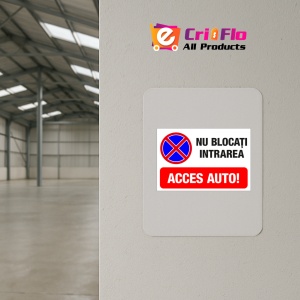 Indicator Pentru acces auto nu blocati intrarea, Sticker autocolant - Img 3