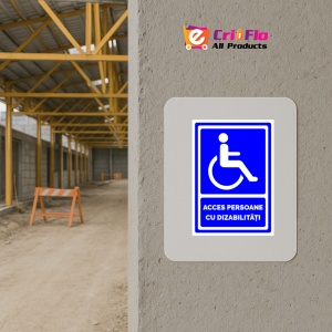 Indicator Pentru acces persoanelor cu dizabilitati si handicap, Sticker autocolant - Img 5