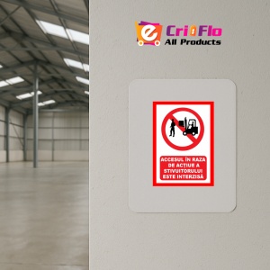 Indicator Pentru accesul in raza de actiune a stivuitorului este interzisa, Sticker autocolant - Img 3