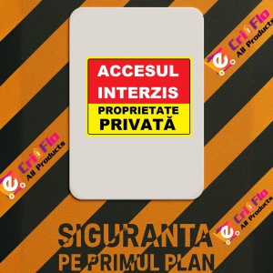 Indicator Pentru accesul interzis proprietate privata, Sticker autocolant - Img 2