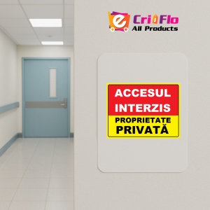 Indicator Pentru accesul interzis proprietate privata, Sticker autocolant - Img 4