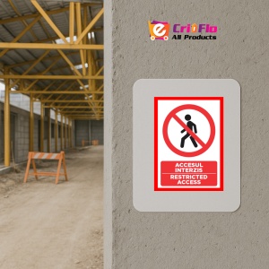 Indicator Pentru accesul interzis restricted access, Sticker autocolant - Img 5