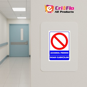 Indicator Pentru accesul permis doar clientilor, Sticker autocolant - Img 4
