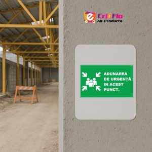 Indicator Pentru adunarea de urgenta in acest punct, Sticker autocolant - Img 5