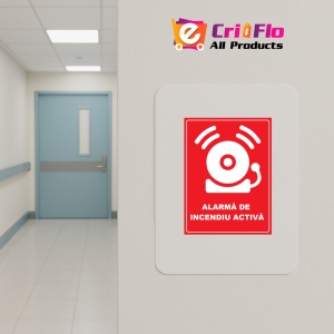 Indicator Pentru alarma de incendiu activa, Sticker autocolant - Img 4