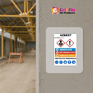 Indicator Pentru azbest, Sticker autocolant - Img 5